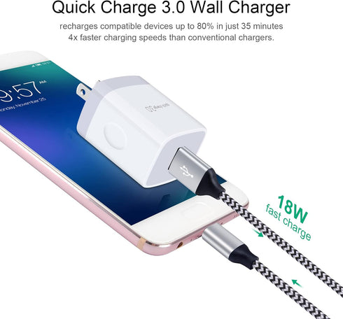 USB C Fast Charger Compatible LG Stylo 4 5 6, LG G5 G6 G7 G8 G8X V20 V30 V40 V50 V60 ThinQ, LG Velvet 5G, Wing 5G, LG K51 K52 K61 K62 K71 K92 K42 ...