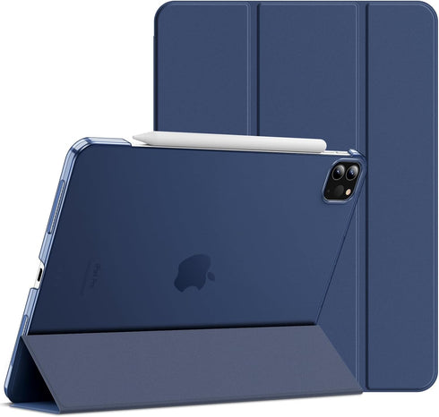 JETech Case for iPad Pro 11 Inch, 2022/2021/2020 Model, Slim Stand Hard Back Shell Smart Cover with Auto Wake/Sleep (Navy)...