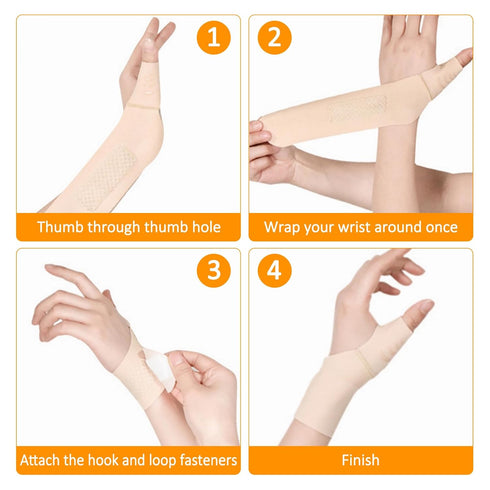 Thumb Brace Left Hand for Arthritis, Tendonitis, Repetitive Strain, Sprains, Carpal Tunnel - Ultrathin Thumb Support Wrap for Women and Men - Trig...