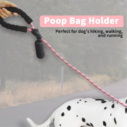 NESTROAD Heavy Duty Dog Leash with 2 Padded Handles,High Reflective Threads Rope Dog Leash with Poop Bag Holder for Small,Medium and Large Dogs Wa...