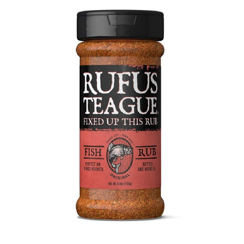 Rufus Teague - Fish Rub - Premium BBQ Rub - 6.8oz Bottle...