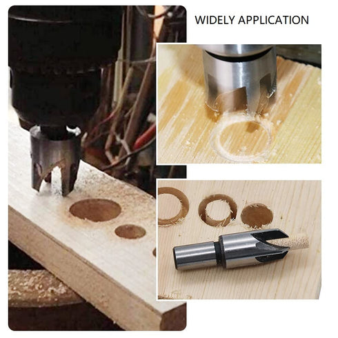 Utoolmart 8pcs Wood Plug Cutter Drills Bit Set 1/4” 3/8” 1/2” 5/8” Barrel Cork Tenon Hole Saw Cutting Tools for Woodworking, High Carbon Steel...