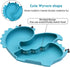 Silicone Suction Plate for Toddlers - Self Feeding Training Divided Plate Dish and Bowl for Baby and Toddler, Fits for Most Highchairs Trays (Dark...