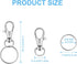 70PCS Swivel Snap Hooks with Key Rings, Metal Lobster Claw Clasp, Keychain Rings for Crafts 1.25inch/32mm...