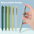 12Pcs Retractable Gel Black Ink Pens, 0.5 mm Fine Point Pen, Aesthetic Morandi Style, Quick Dry, Smooth Writing, Journaling Note Taking School Off...