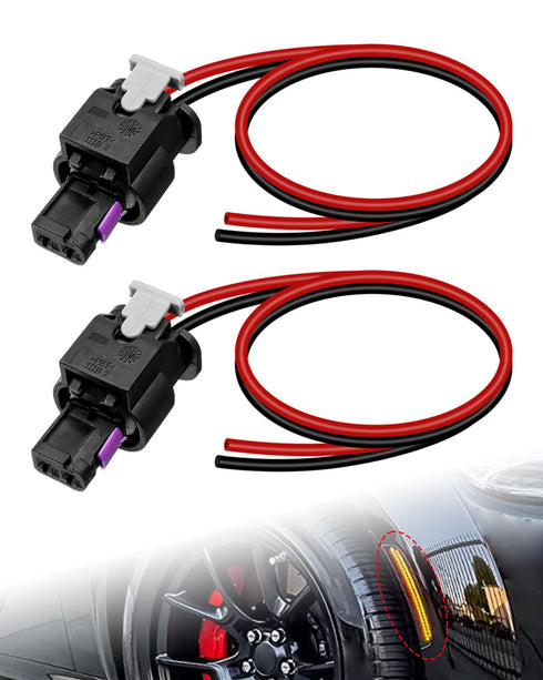 Side Marker Pigtail Connector Harness Compatible with Dodge Charger 2015-2022, Side Tail Light Connection Cable, 2pack......