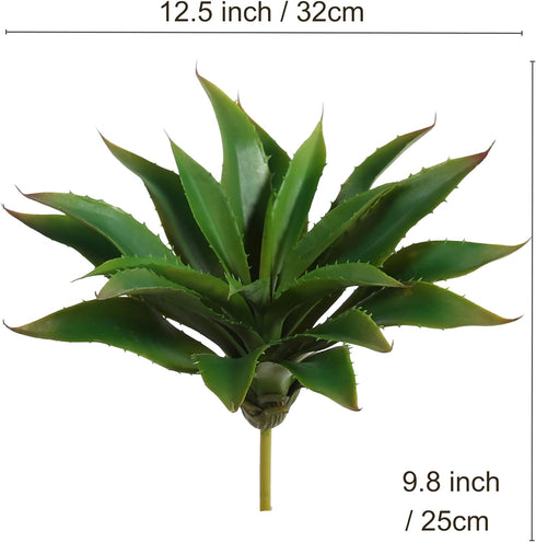 JUSTOYOU Large 12.5" Artificial Succulents Aloe Plants Real Touch Fake Flowers Unpotted for Home Wedding Festival Arrangement (1, Green)...