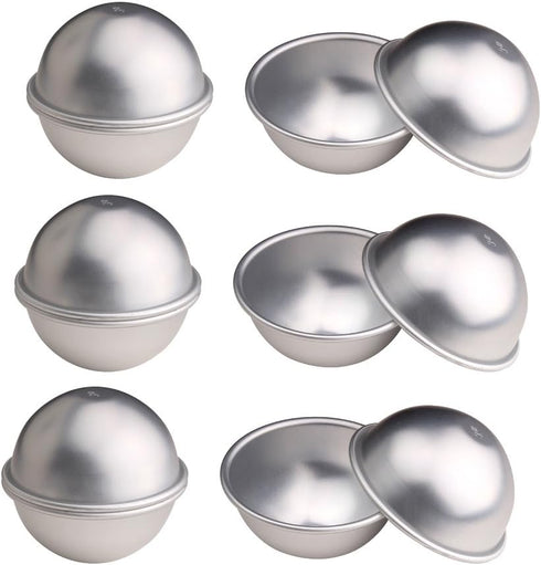 Warmbuy 12 Pcs DIY Metal Bath Bomb Molds, Set of 6...