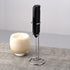 Powerful Milk Frother Handheld Foam Maker (with Stainless Steel Stand) for coffee, Latte - Whisk Drink Mixer for Cappuccino, Mini Foamer for Cappu...