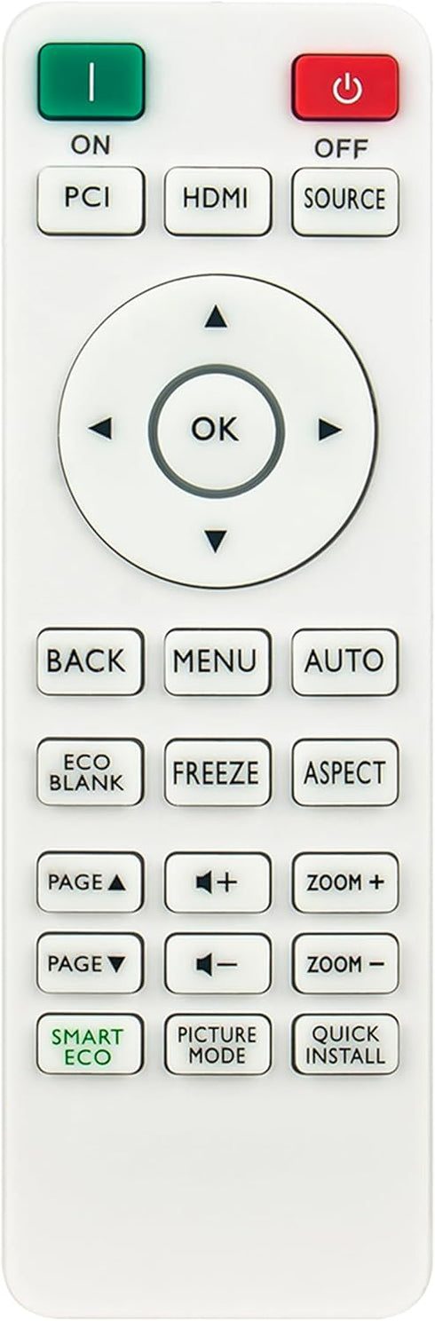 RCX016 Replace Remote Control fit for BenQ Projector MS560/MX560/MW560/MH560/MS560P/MX560P/LW500 LW500ST LH500 LW550 LH550 LW600ST LH600ST...