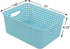 6-pack Plastic Weave Storage Basket, Small Basket, 10" x 7.48" x 4.13" Blue,white...