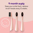 BURST Toothbrush Heads - Electric Toothbrush Replacement Heads for BURST Curve Sonic Toothbrushes - (Rose Gold)...