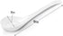 Kslong Pure White Ceramic Soup Ladle - Bone China Big Ladle, Deep Porcelain Flatware, Asian Soup Tureen Spoon 9.4" x 3" Scoops for Household Purpo...
