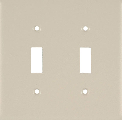 Power Gear Double Toggle Switch Wallplate, Unbreakable Nylon, Light Switch Wall Plate Replacement, Ivory, 54391...