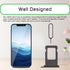 for iPhone 11 Black SIM Card Slot Replacement Single SIM Version for iPhone11 Card Tray Holder Adapter with Waterproof Rubber Ring Repair Tool Fix...