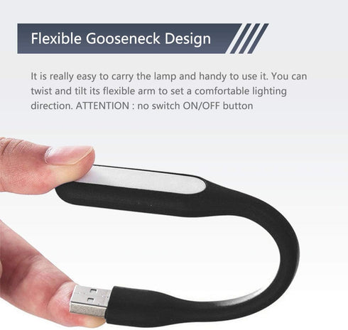 USB LED Light Lamp for Power Bank, Portable Eye Care Mini Night Light with Flexible Arm, USB Gooseneck Reading Lamps Book Light,Compatible for Des...