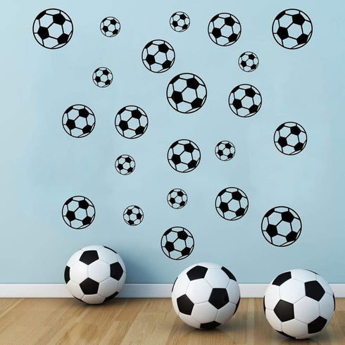 43 Pcs Soccer Stickers, Kids Soccer Ball Stickers Decals for Kids Room, Football Wall Decal Sticker Vinyl Art DIY Sticker for Boys Bedroom Playroo...