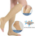 3 Pairs Open Toe Compression Socks Women Knee High Toeless 15-25 mmHg (S/M)...