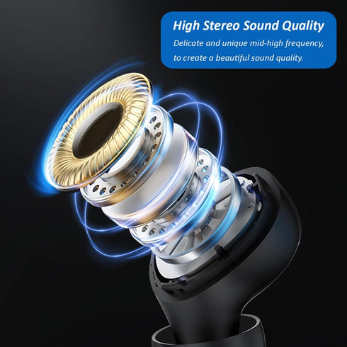 Kamon K11 Wireless Earbuds with Wireless Charging Case, Bluetooth 5.3, Touch Control Waterproof, in Ear Stereo Headphones Built in Mic Headset Pre...