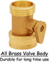 2PCS Brass Garden Hose Shut Off Valve Heavy Duty 3/4 Inch GHT Threaded Water Hose Ball Valve with Washers for Outdoor Lawn and Gardening Hoses Con...