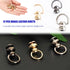 Leather Rivets 12 PCS Brass Ball Studs Screw Rivets, 360 Degree Rotatable D Ring for Purse Hardware for Bag Making Handbag Phone Case Belt DIY, Le...