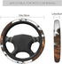 Faux Cowhide Print Steering Wheel Cover Non-Slip Neoprene Universal 15 Inch Car Steering Wrap for Women/Men...