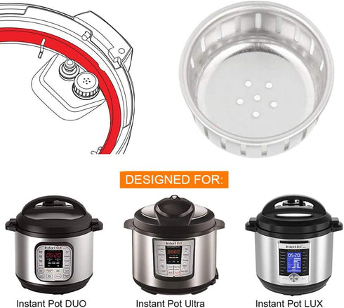 ZoneFly Anti-Block Shield for Instant Pot - 2 Pack Anti block Shield for Instant Pot Models DUO Mini, DUO Plus Mini, LUX Mini, DUO60, DUO80 V2, Ul...
