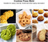 Cookies Press Cookies Press Silver Aluminum Alloy + Abs Cookies Press Maker Kit Biscuits Maker Press Machine Bakeware With 20 Cookies 4 Nozzles...