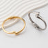 Gold Bangle Bracelets for Women Chunky Cuff Bracelet 18K Gold Plated Open Teardrop Bangle Set Wide Wire Irregular Minimalist Silver Jewelry...