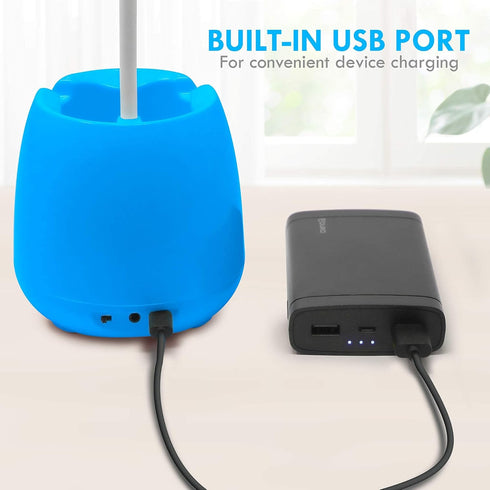 Aduro U-Light Aduro U-Light Desk Lamp Table Light with Wireless Speaker & Phone Stand Desk Organizer, Flexible Gooseneck Table Lamp - Perfect for ...