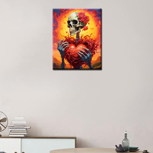 Tucocoo Sugar Skull Paint by Numbers for Adults on Canvas Horror Painting Kits for Kids Beginner Acrylic Pigment Art Kits DIY Oil Painting Kits Gi...