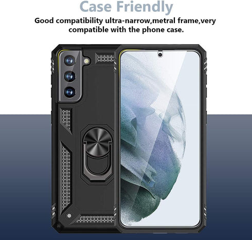TOCOL 6 Pack Compatible with Samsung Galaxy S21 5G 6.2 inch - 3 Pack Tempered Glass Screen Protector and 3 Pack Camera Lens Protector with [Instal...