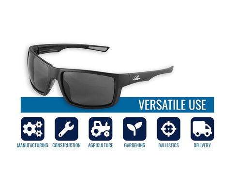 Bullhead Safety Eyewear BH2663AF Sawfish, Matte Black Frame/Temple, Smoke Anti-Fog Lens, Gray Tpr Nose Piece And Temple Ends...