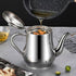 Stainless Steel Tea Pot With Filter Rust Proof Durable Oil Strainer Pot For Hotels Restaurants Homes 850ml Tea Kettle(Silver)...