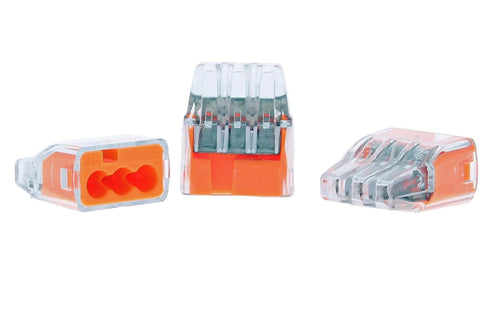 IDEAL Electrical 30-1033P Orange in-Sure Push-in 3-Port Connectors (100-Pack)...
