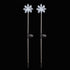 Alpine Corporation 33" H Outdoor Solar 3D Snowflake Garden Lawn Stakes with LED Lights (Set of 2)...