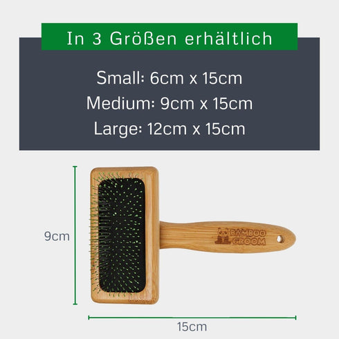 Bamboo Groom Soft Slicker Brush Medium...