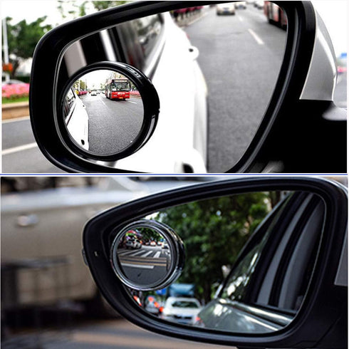 4pcs Blind Spot Mirror,2-inch Round Wide Angle HD Glass Convex Rear View Mirror?Angle Adjustable Blind Spot Mirror for Large Vehicles, Car Suv Tru...