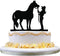Acrylic cake topper-horse and cowgirl Black...
