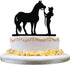 Acrylic cake topper-horse and cowgirl Black...