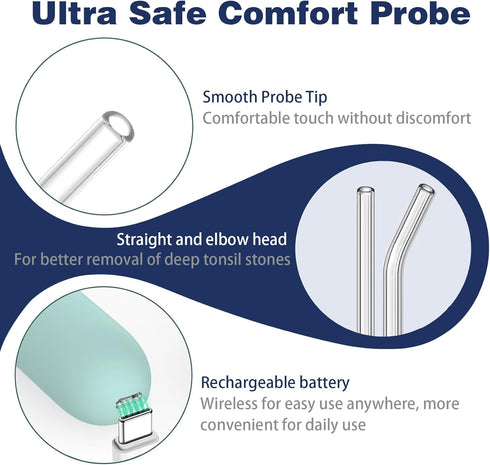 Electronic Tonsil Stone Remover Vacuum, Tonsil Stone Removal Kit with 3 Suction Modes, Include Oral lamp, Oral Irrigator, 5X Magnifying Mirror, In...