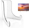 Flat Back Acrylic Plate Stand, 6 Inch 2PC Clear Acrylic Display Easel, Clear Tablet Holder for Displaying, 6" H x 5.125" W x 5" D (2 Pack)...