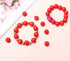 200 Red Wood Beads 14mm Round Dyed Wooden Loose Beads for Farmhouse Garland Making Wall Hanging Decor Christmas Ornaments (3mm Hole)...