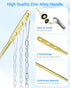 Universal Toilet Handle Replacement Kit Front Mount Toilet Lever Replacement with Stainless Steel Flapper Chain, Toilet Repair Kit Compatible with...
