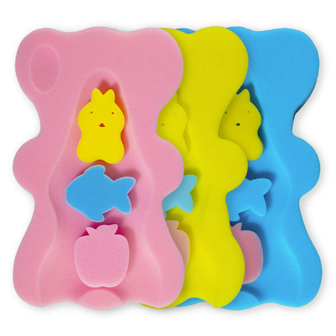 HALLO Soft Infant Bath Sponge Skid Proof Baby Bath Mat Newborn Odor Free (Pink)...