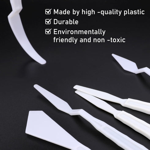 30Pcs Plastic Spatula Palette Knives, Palette Knife Set Thin and Flexible Art Knife Tools Pallet Knife for Acrylic Paint Painting Knife Mixing,Spr...