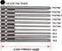 Long Slotted Head and Cross Phillips Screwdriver Bit Sets with 1/4 Inch Hex Shank 4 inch Lenght 4pcs Slotted Head and 6pcs Philips Cross Head Scre...