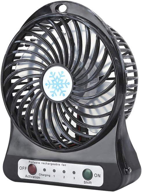 CCYLEZ Mini Table Fan,3 Speed Adjustable Baby Bed Car Seats Fan,USB Rechargeable battery Operated Small Fan Circulator,for Summer Gift(Black)...