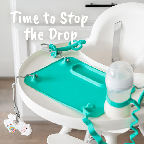 Busy Baby Teething Spoon - 2-in-1 Teether and Training Spoon for Self Feeding, Dishwasher Safe, BPA Free, Food Grade Silicone (Blue)...