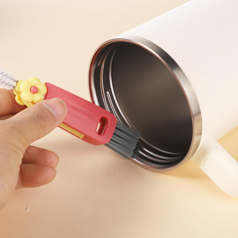 3pcs 3-in-1 Cup Lid Brush, Multifunctional 3-in-1 Bottle Lid Gap Brush Bottle Crevice Brush for Home Kitchen Tools (Mixed Colors)...